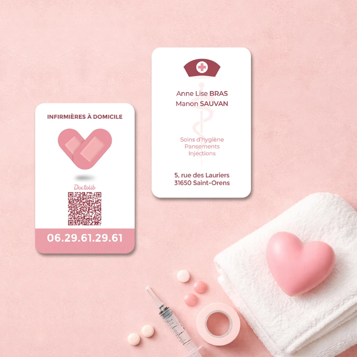 Refonte de cartes de visite infirmières : une profession de cœur