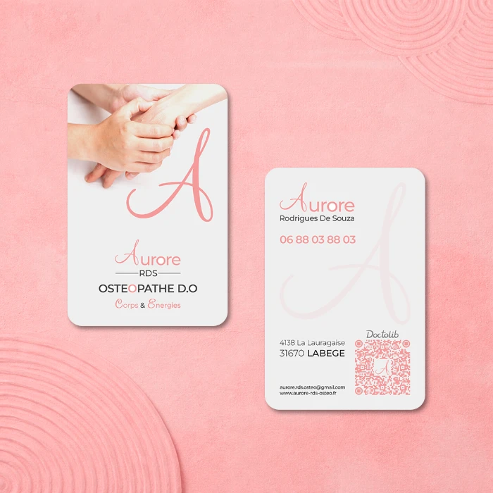 Création de cartes de visite pour ostéopathe : L'alliance de l'énergie et du soin