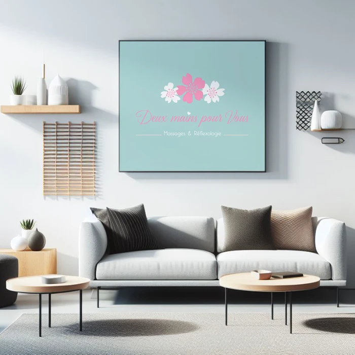 Création du logo Deux Mains Pour Vous - Service de massage à domicile