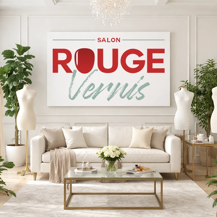 Création du logo Rouge Vernis : L'élégance du luxe à la française