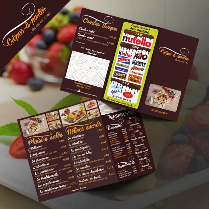 Menu Crêpes à porter