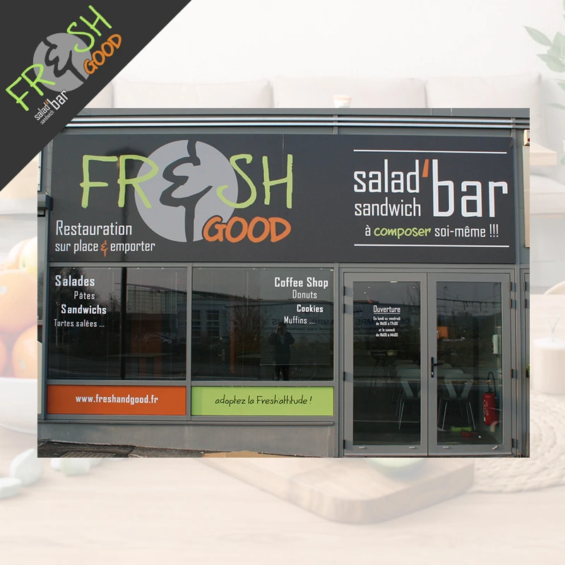 Signalétique grand format Fresh & Good : De la création à la pose